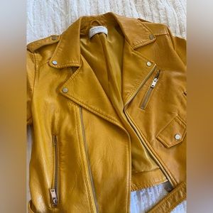 Zara Mustard Yellow Biker Moto Jacket M